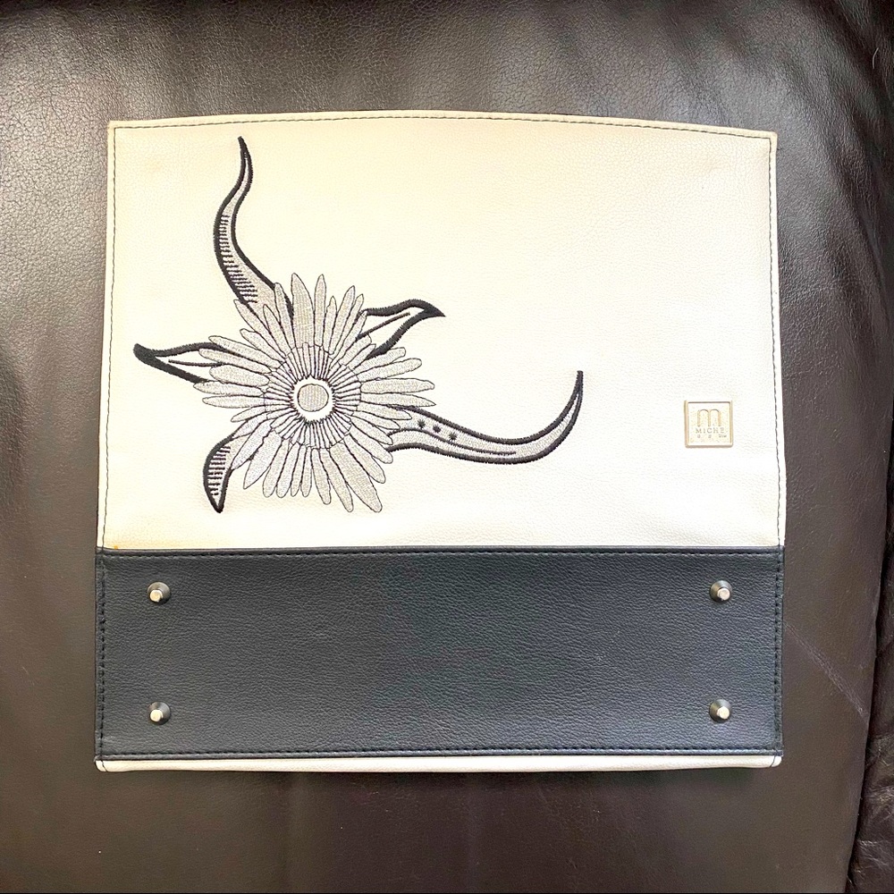 Miche classic Shell - white silver flower